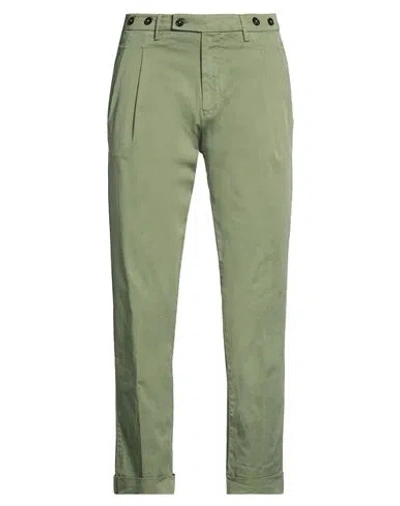 Berwich Man Pants Military Green Size 34 Cotton, Elastane