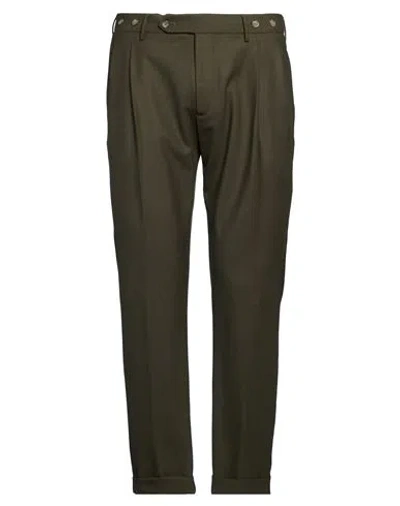Berwich Man Pants Military Green Size 34 Polyester, Virgin Wool, Elastane