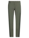 Berwich Man Pants Military Green Size 38 Cotton, Elastane