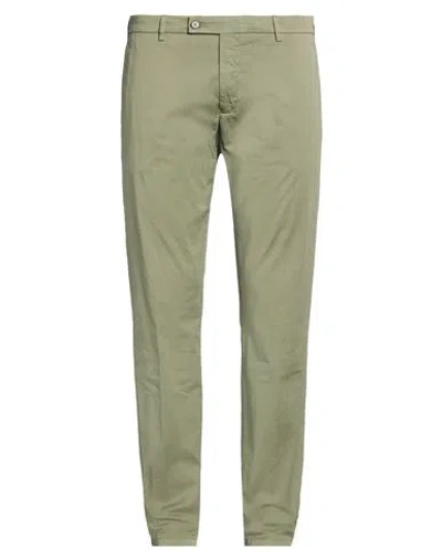 Berwich Man Pants Military Green Size 38 Cotton, Elastane