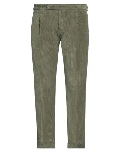 Berwich Man Pants Military Green Size 38 Cotton, Elastane