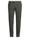 Berwich Man Pants Military Green Size 40 Cotton, Elastane In Gray