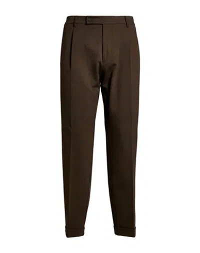 Berwich Man Pants Military Green Size 42 Viscose, Polyester, Elastane In Brown