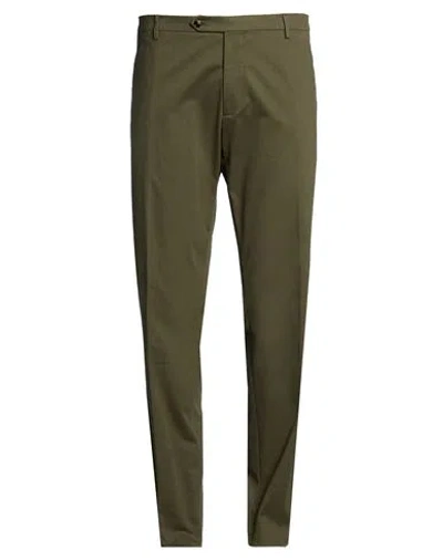 Berwich Man Pants Military Green Size 44 Cotton, Elastane