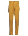 Berwich Man Pants Mustard Size 31 Cotton, Elastane In Yellow