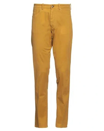 Berwich Man Pants Mustard Size 31 Cotton, Elastane In Yellow