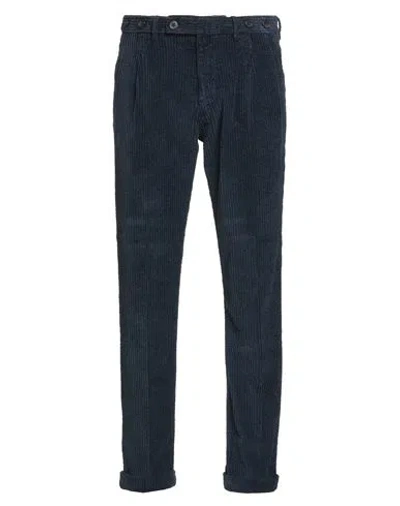 Berwich Man Pants Navy Size 28 Cotton In Blue