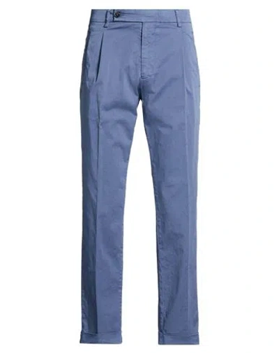 Berwich Man Pants Navy Size 28 Cotton, Elastane In Blue