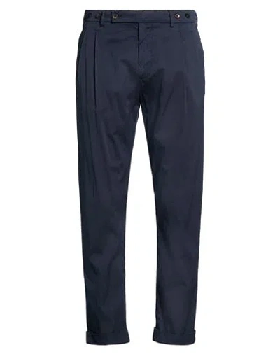 Berwich Man Pants Navy Size 28 Cotton, Silk, Elastane