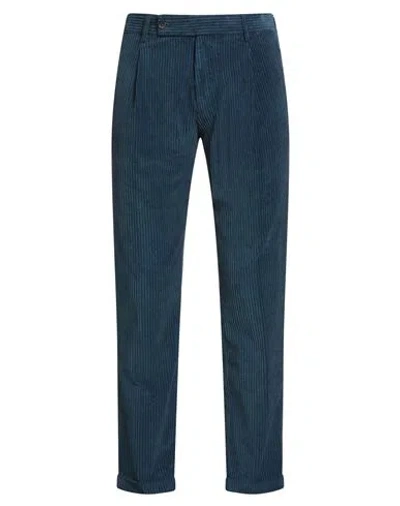 Berwich Man Pants Navy Size 32 Cotton, Elastane In Blue