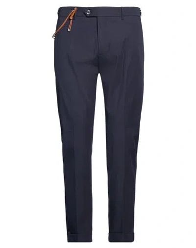 Berwich Man Pants Navy Size 34 Cotton, Elastane