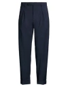 Berwich Man Pants Navy Size 34 Polyester, Wool, Elastane In Blue