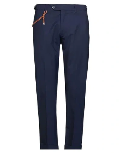 Berwich Man Pants Navy Size 34 Virgin Wool, Elastane