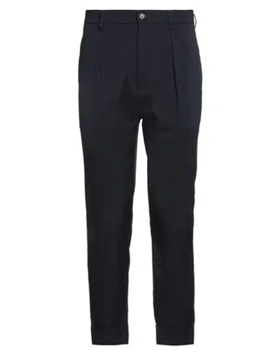 Berwich Man Pants Navy Size 36 Cotton, Polyamide, Elastane In Blue