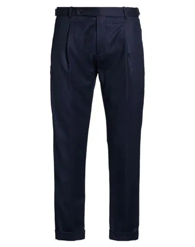 Berwich Man Pants Navy Size 36 Virgin Wool In Blue