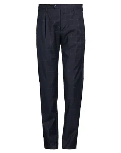 Berwich Man Pants Navy Size 38 Virgin Wool In Blue