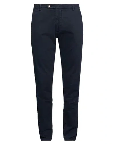 Berwich Man Pants Navy Size 40 Cotton, Elastane In Blue