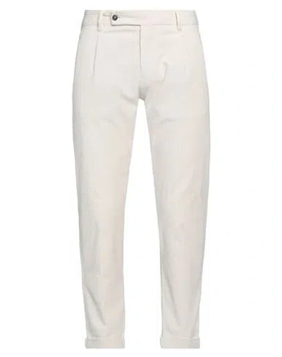 Berwich Man Pants Off White Size 34 Cotton, Elastane