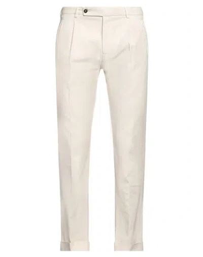 Berwich Man Pants Off White Size 30 Cotton, Linen In Off White