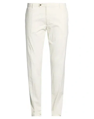 Berwich Man Pants Off White Size 40 Cotton, Elastane