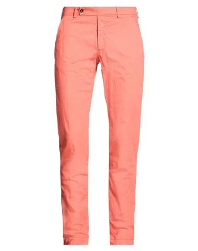 Berwich Man Pants Orange Size 32 Cotton, Elastane In Red