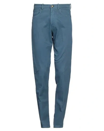Berwich Man Pants Pastel Blue Size 31 Cotton, Elastane