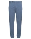 Berwich Man Pants Slate Blue Size 40 Cotton, Silk, Elastane In Blue