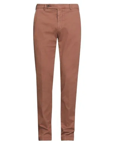 Berwich Man Pants Rust Size 36 Cotton, Lyocell, Elastane In Brown