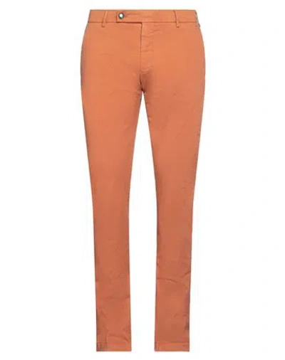 Berwich Man Pants Rust Size 40 Cotton, Lyocell, Elastane In Red