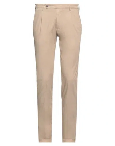 Berwich Man Pants Sand Size 30 Cotton, Elastane In Neutral