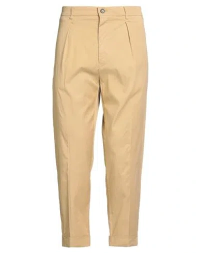 Berwich Man Pants Sand Size 36 Lyocell, Cotton, Elastane In Brown