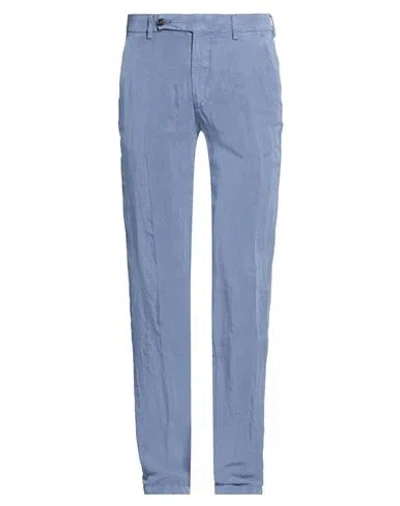 Berwich Man Pants Slate Blue Size 30 Lyocell, Linen