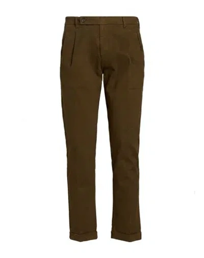 Berwich Man Pants Taupe Size 30 Cotton, Elastane In Brown