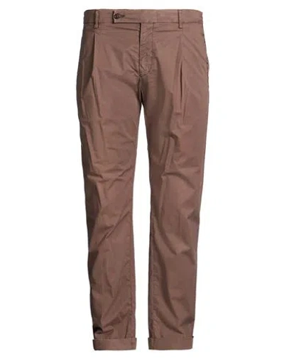 Berwich Man Pants Taupe Size 38 Cotton, Lyocell, Elastane In Brown