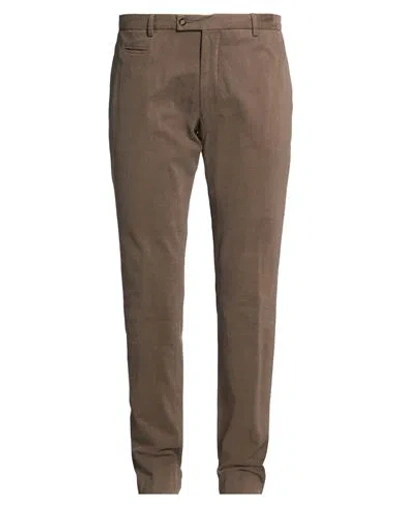 Berwich Man Pants Taupe Size 40 Cotton In Gray