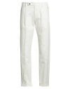 Berwich Man Pants White Size 28 Cotton, Elastane In White