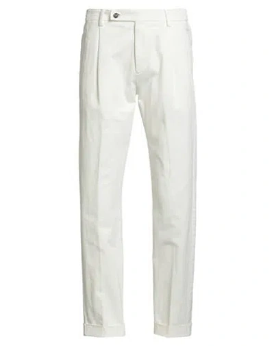 Berwich Man Pants White Size 28 Cotton, Elastane