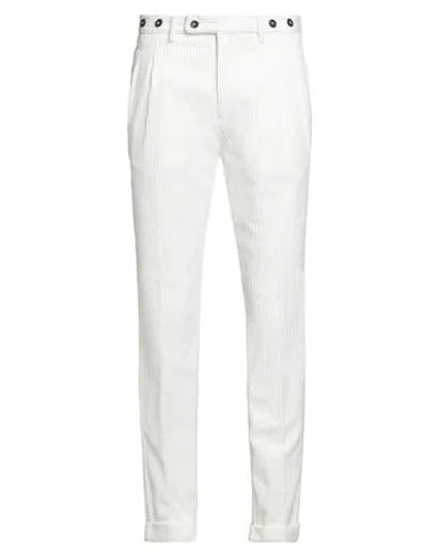 Berwich Man Pants White Size 28 Cotton, Elastane
