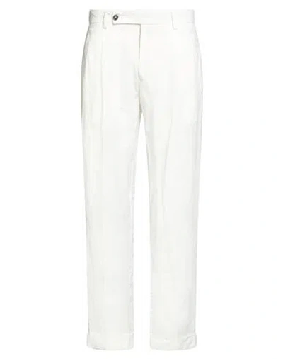 Berwich Man Pants White Size 30 Lyocell, Linen