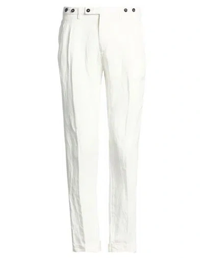 Berwich Man Pants White Size 30 Lyocell, Linen In Gray