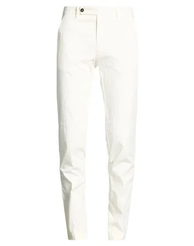Berwich Man Pants White Size 34 Cotton, Elastane In Neutral
