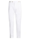 Berwich Man Pants White Size 36 Cotton, Elastane In White