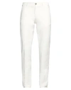 Berwich Man Pants White Size 40 Cotton, Elastane