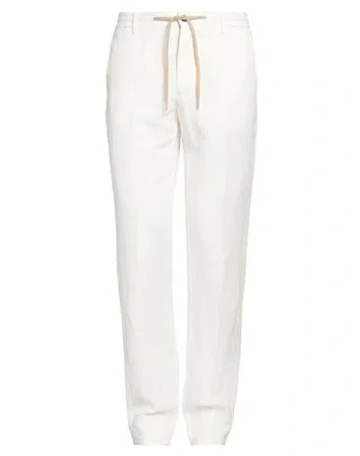 Berwich Man Pants White Size 40 Lyocell, Linen