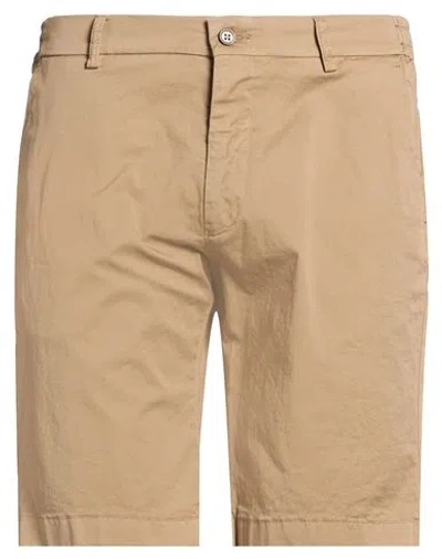 Berwich Man Shorts & Bermuda Shorts Light Brown Size 34 Cotton, Elastane