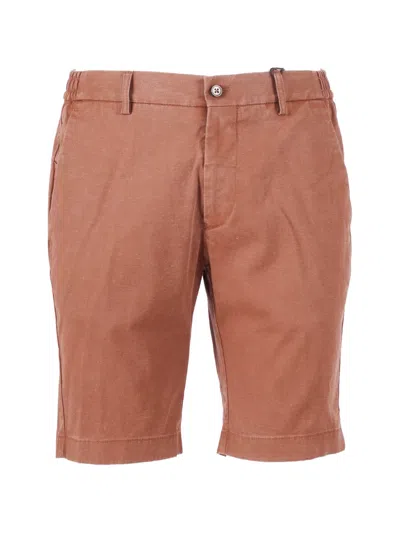 Berwich Mid-rise Chino Shorts In Brown