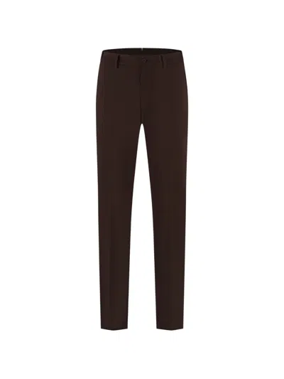 Berwich Morello Elax Tailored Trousers In Burgundy