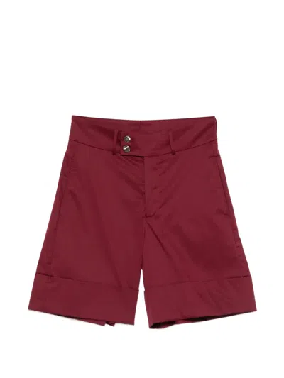 Berwich Nadine Button-detail Shorts In Red