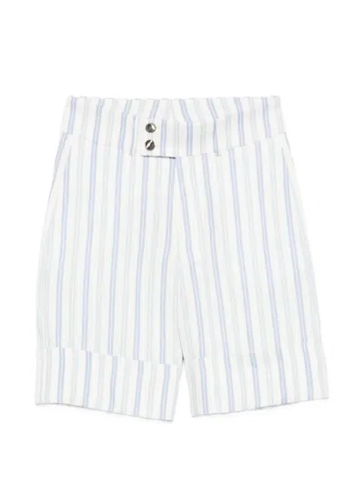 Berwich Nadine Striped Buttoned Shorts In Multi