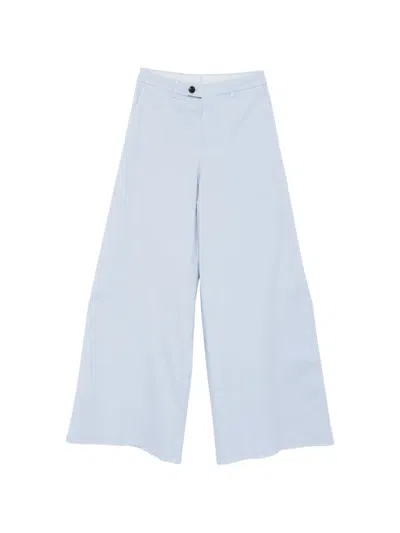 Berwich Nina Wide-leg Trousers In Blue